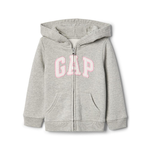 GAP - Baby mikina GAP logo - Šedá