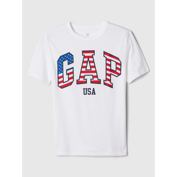 GAP - Dětské tričko GAP USA - Bílá