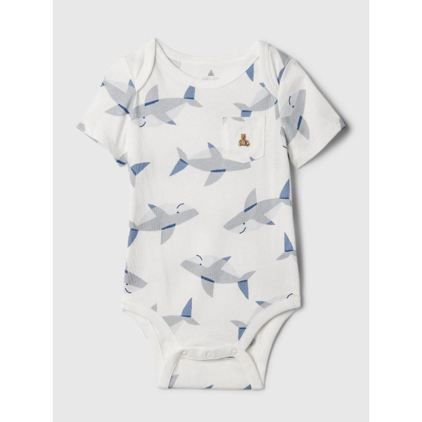 GAP - Baby bavlněné body Mix and Match - Modrá