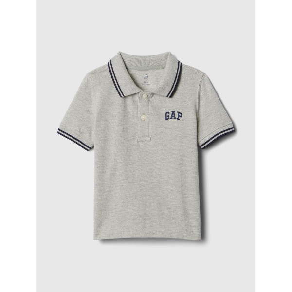 GAP - Baby polo tričko pique - Šedá