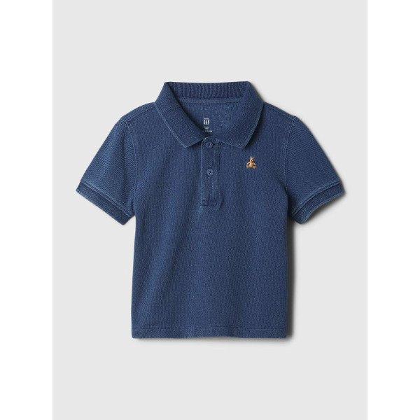 GAP - Baby polo tričko pique - Tmavě modrá