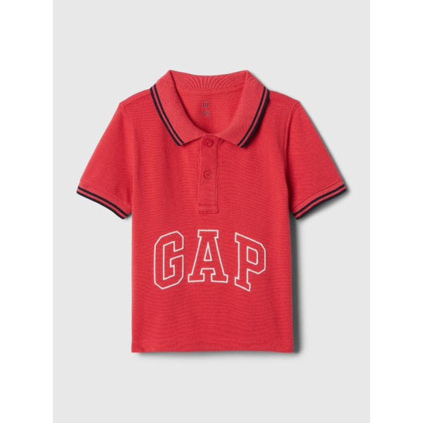 GAP - Baby polo tričko s logem - Červená