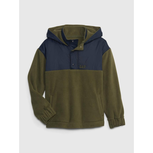 GAP - Dětská mikina polar fleece - Zelená