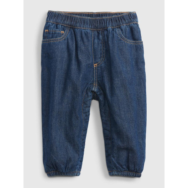 GAP - Baby zateplené džíny joggers - Tmavě modrá