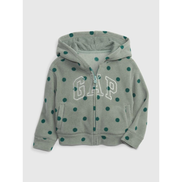 GAP - Baby fleece mikina s logem - Zelená