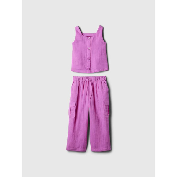 GAP - Baby mušelínový cargo set - Fialová