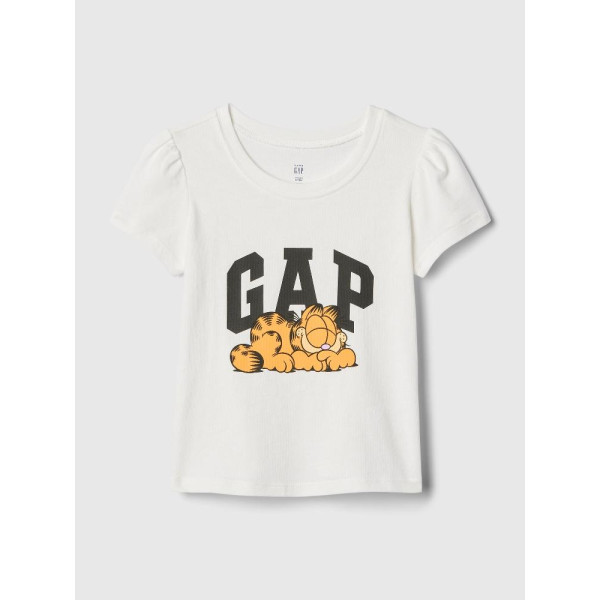 GAP - Baby tričko GAP & Garfield - Bílá