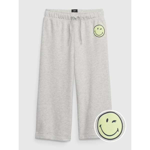 GAP - Baby tepláky GAP × SmileyWorld® - Šedá