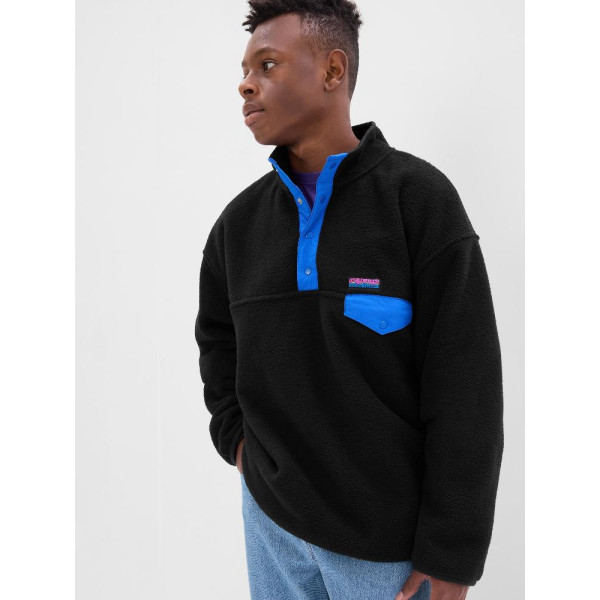 GAP - Dětská fleece mikina - Černá