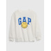 GAP - Baby tričko GAP × SmileyWorld® - Bílá