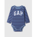 GAP - Baby bavlněné body s logem - Modrá