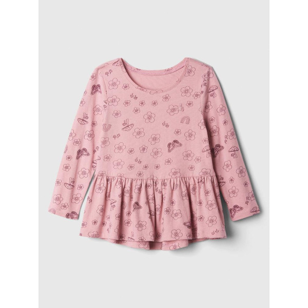 GAP - Baby peplum top - Růžová