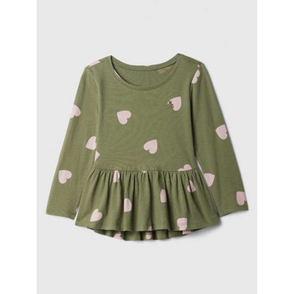 GAP - Baby peplum top - Zelená