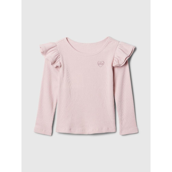 GAP - Baby top s volánky - Růžová