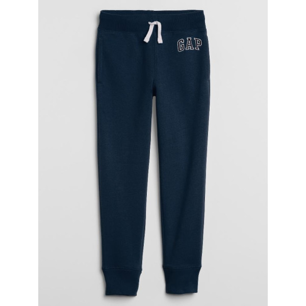 GAP - Dětské tepláky fleece logo - Tmavě modrá