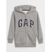 GAP - Dětská mikina GAP logo zip - Šedá