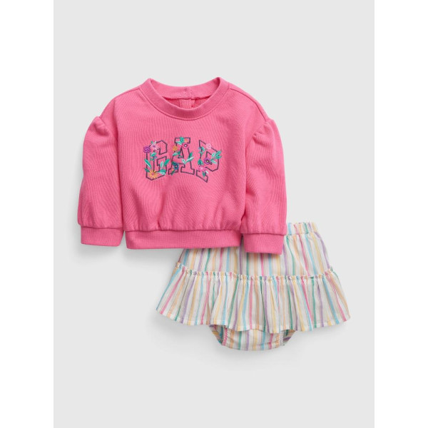 GAP - Baby set mikina a sukně - Růžová