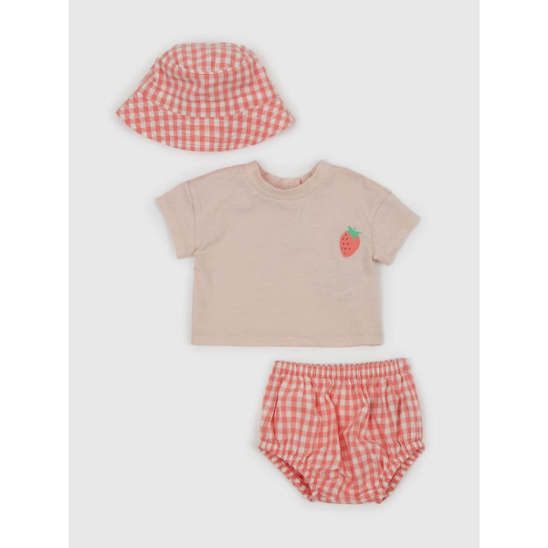 GAP - Baby pruhovaný set - Růžová