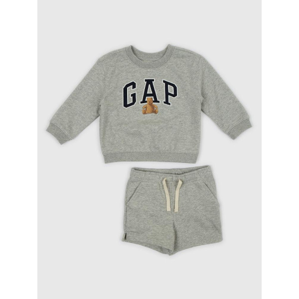 GAP - Baby mikina a kraťasy - Šedá