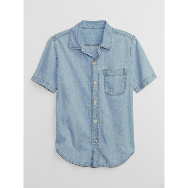 GAP - Dětská chambray košile - Modrá