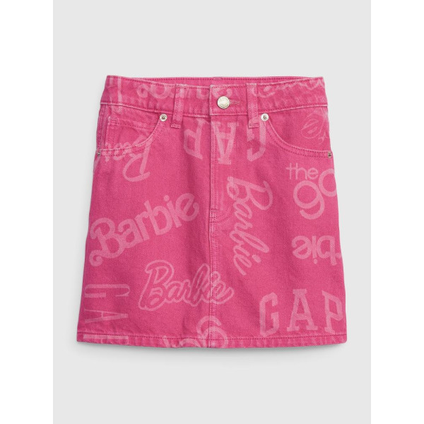 GAP - Dětská sukně Gap × Barbie™ - Růžová