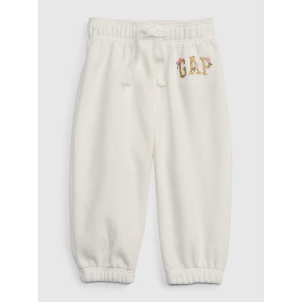 GAP - Baby tepláky s logem - Bílá