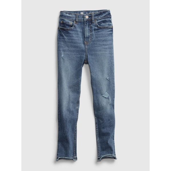 GAP - Dětské džíny high rise skinny stretch - Modrá