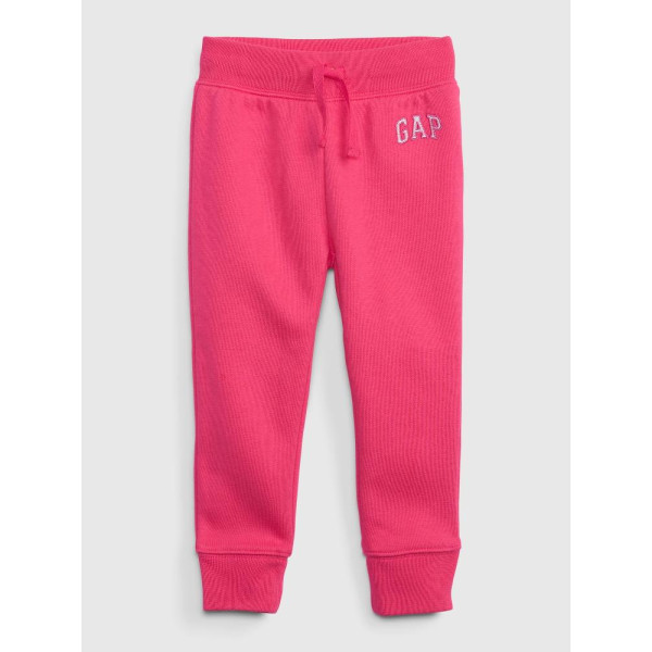 GAP - Baby tepláky fleece GAP logo - Růžová