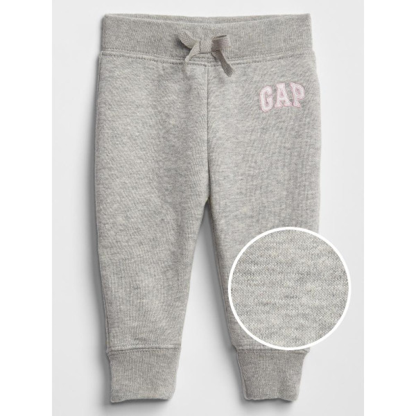 GAP - Baby tepláky fleece GAP logo - Šedá