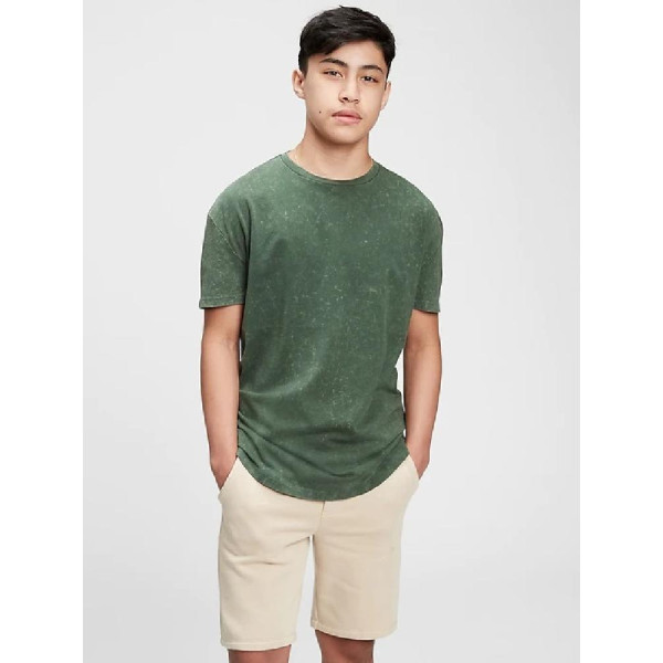 GAP - Teen tričko curved hem - Zelená