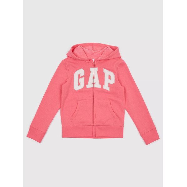 GAP - Dětská mikina GAP logo zip - Růžová