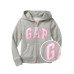 GAP - Dětská mikina GAP logo zip - Šedá