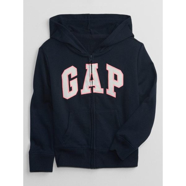 GAP - Dětská mikina GAP logo zip - Tmavě modrá