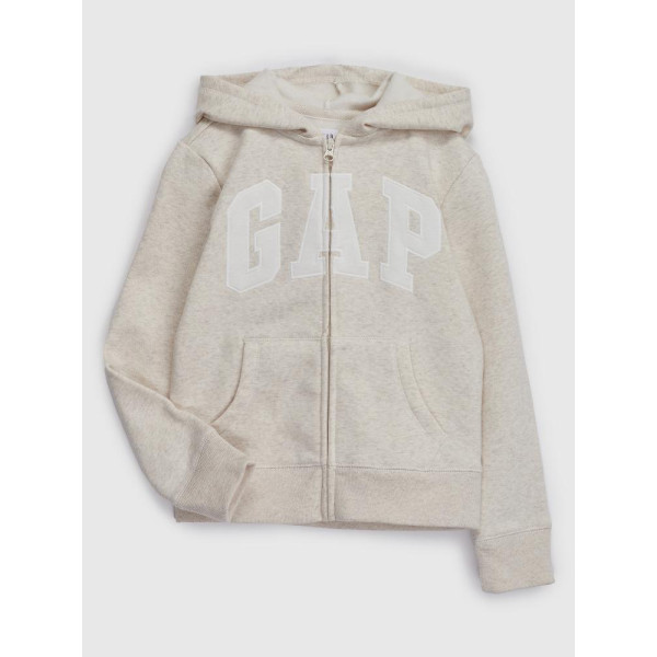 GAP - Dětská mikina GAP logo zip - Béžová