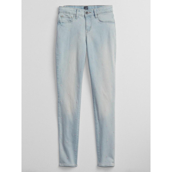 GAP - Dětské džíny mid rise joggers - Modrá