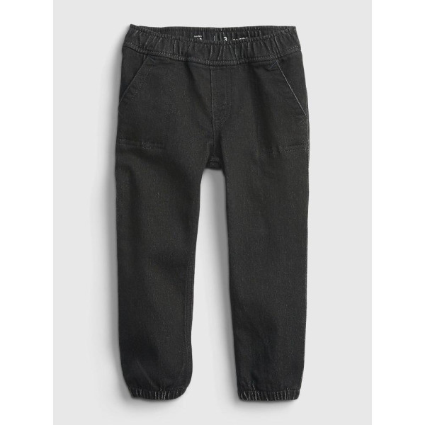 GAP - Baby džíny black joggers - Černá