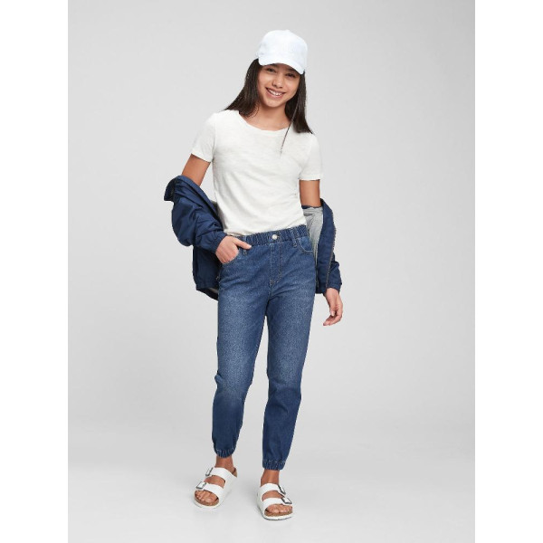 GAP - Dětské džíny joggers mid rise - Modrá