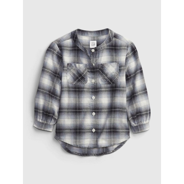 GAP - Baby košile oversize flannel - Šedá