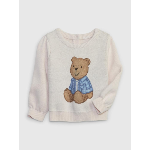 GAP - Baby svetr Brannan Bear - Růžová