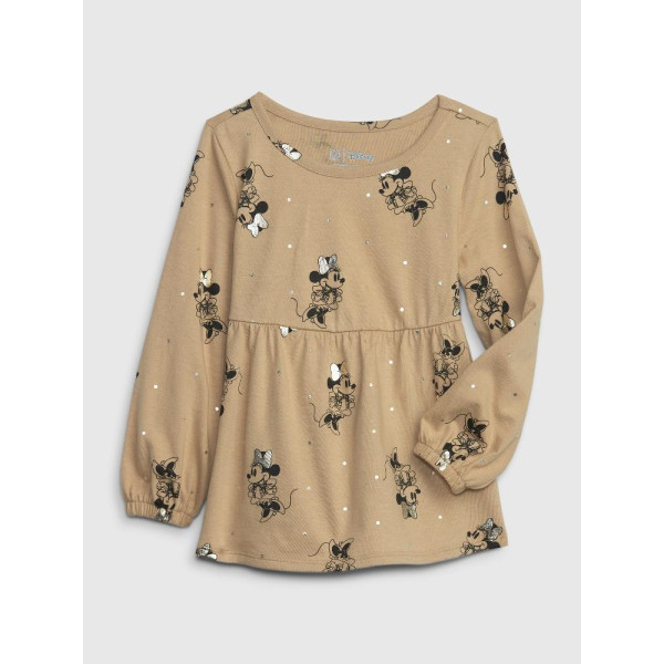 GAP - Baby top GAP & Disney - Hnědá