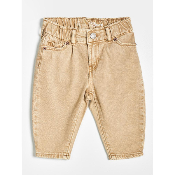 GAP - Baby khaki džíny barrel - Béžová