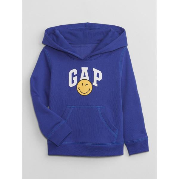 GAP - Baby mikina GAP & SmileyWorld® - Modrá