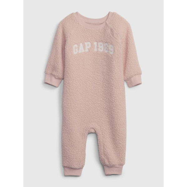 GAP - Baby plyšový overal - Růžová