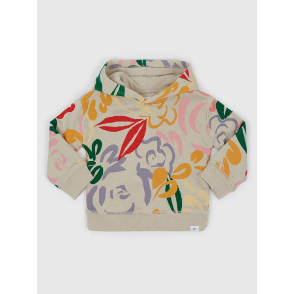 GAP - Baby mikina floral s kapucí - Barevná