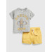 GAP - Baby set tričko a kraťasy - Šedá