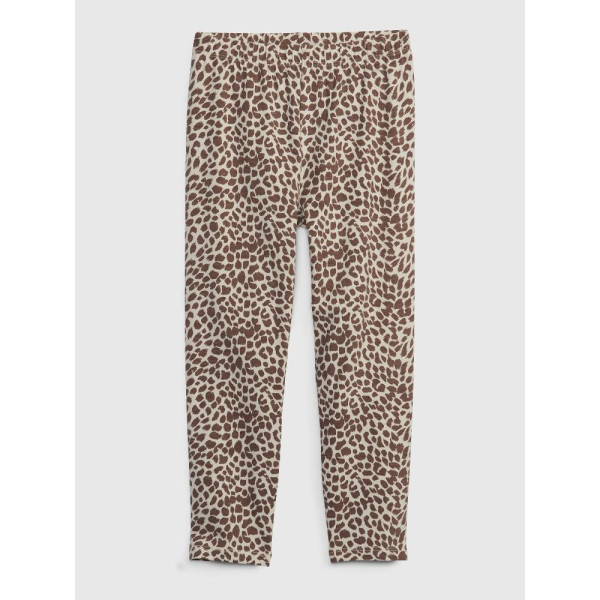 GAP - Dětské organic capri legíny leopard - Hnědá