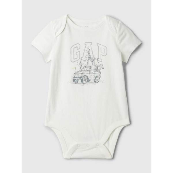 GAP - Baby body z organické bavlny - Bílá