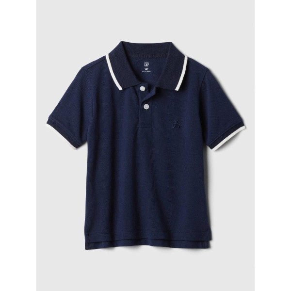 GAP - Baby polo tričko pique - Tmavě modrá