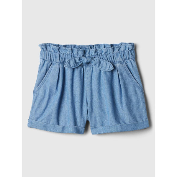 GAP - Baby chambray kraťasy - Modrá