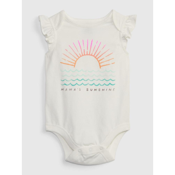 GAP - Baby body organic Mama - Bílá